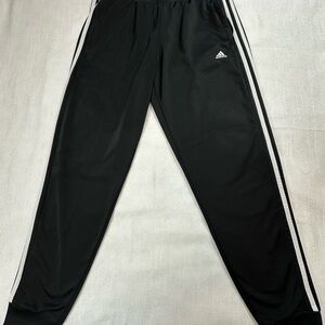 Adidas Black Sweatpants with Signature Stripes